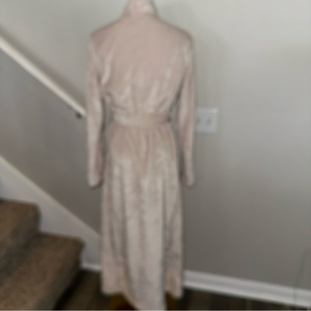 UGG Marlow Double Fleece Long Sleeve Cozy Robe Pockets Moonbeam Small EUC Warm - Picture 7 of 11